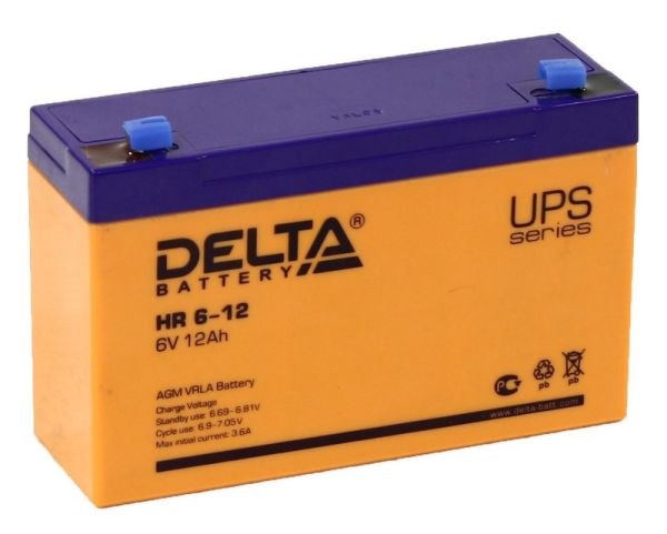 Аккумулятор для ИБП Delta Battery HR 6-12 12А/ч-6Vст EN1 - - 151x50x94 -