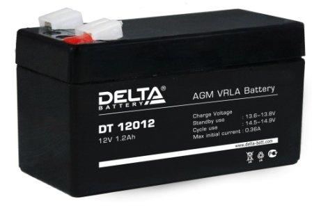 Аккумулятор для ИБП Delta Battery DT 12012 1,2А/ч-12V ст EN1 - прямая 97x44x59 -